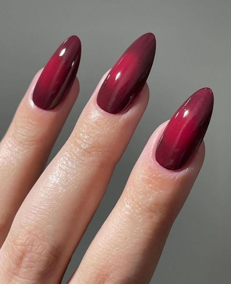 Aura Red, Red Stiletto Nails, Cruise Nails, Aura Nails, Cherry Nails, October Nails, Basic Nails, Soft Nails, Hot Nails