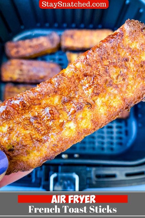 Easy Air Fryer French Toast Sticks is a quick recipe for a sweet breakfast that everyone will love! These fried bites are also freezer friendly! Pop them in the air fryer and cook from frozen for a simple meal prep meal. #AirFryer #AirFryerFrenchToast Air Fryer French Toast Sticks, Air Fryer French Toast, Simple Meal Prep, Air Fryer Recipes Low Carb, Fried Recipes, Air Fryer Recipes Breakfast, Easy French Toast Recipe, French Toast Sticks, Air Fry Recipes