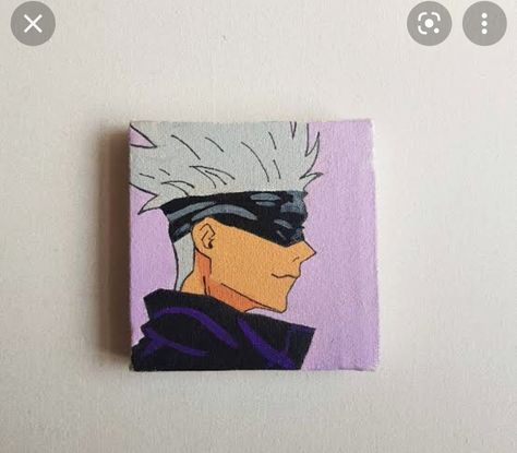 Canvas Anime Art, Mini Tela, Gojo Satoru Jujutsu Kaisen, Anime Canvas Painting, Kids Canvas Art, Canvas Drawing, Small Canvas Paintings, Simple Canvas Paintings, Anime Canvas Art