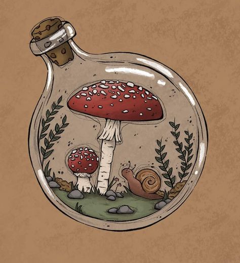 Fungi Art, Mushroom Drawing, Cute Doodles Drawings, Cute Doodle Art, Mushroom Art, Cozy Vibes, Art Inspiration Painting, Book Art Drawings, Sketchbook Art Inspiration