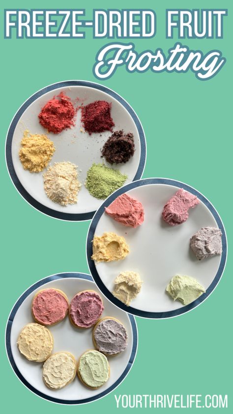 How to Make Frosting from Freeze-Dried Fruits How To Freeze Dry Fruit, Freeze Dried Fruit Recipe, How To Make Dried Fruit, Rehydrating Freeze Dried Food, Freeze Dried Meal Recipes, Freeze Dried Desserts, Freeze Dried Recipes, Freeze Dried Flowers, Make Frosting