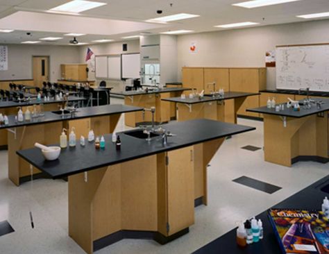 Science Lab Interior Design, School Science Lab Design, School Biology Lab Design, Science Lab Asethic, Science Lab Design, Classroom Interior Design, High School Science Classroom, Science Laboratory, Disney Minimalist