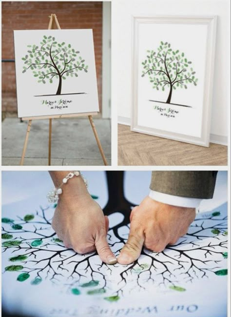 Fun Wedding Activities, Wedding Tree Guest Book, Fingerprint Tree, Wedding Activities, בר מצווה, Future Wedding Plans, Cute Wedding Ideas, Wedding Games, Tree Wedding