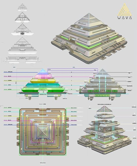 floating city of modular, eco-friendly pyramids is now enrolling citizens Pyramid House, Mayan Architecture, Starověký Egypt, Pyramid Building, Floating Architecture, Architecture Unique, Future Buildings, Eco City, Eco Architecture