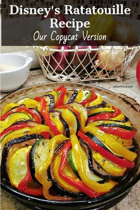 Disney’s ratatouille recipe is made similar to a Provençal Vegetable Tian. This is our version of the movie's ratatouille Disney dish. #DisneysRatatouilleRecipe #TianRataouillle #ProvencialVegetableTian #myturnforus #RatatouillleDisneyDish Vegetable Tian, Ratatouille Disney, Disney Dishes, Dinner Recipes Healthy Family, Crazy Kitchen, Ratatouille Recipe, Family Dinner Recipes, Quick Dinner Recipes, Disney S