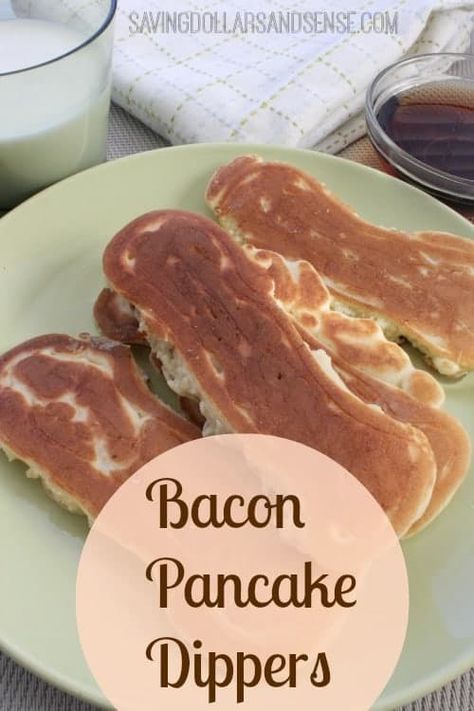 Bacon Pancake Dippers, Bacon Pancake, Pancake Dippers, Breakfast Recipies, Pancakes And Bacon, Bisquick Recipes, What's For Breakfast, Delicious Breakfast Recipes, Breakfast Treats