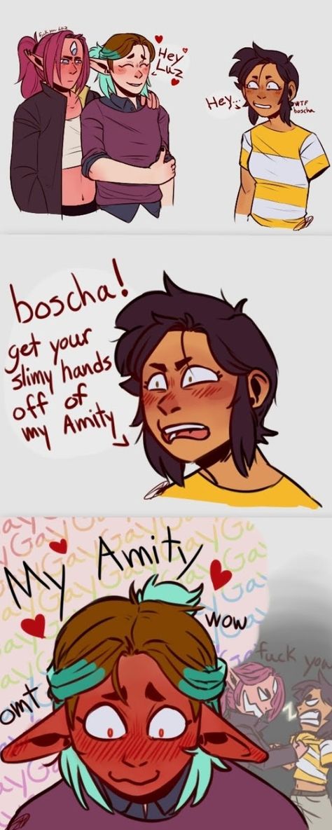 Luz And Amity Kiss Fanart, Thw Owl House Fanart, Top Amity X Bottom Luz, Gustholomule Fanart Comic, Shh Pose Reference, Toh Ships Fanart, Luz X Amity Owl House Comic, Luz And Amity Comic, Beta Amity Fanart