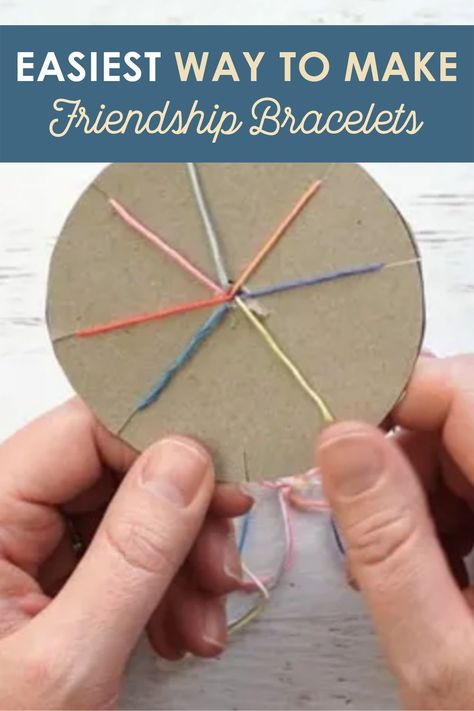 How To Make Easy Friendship Bracelets, Cheap Handmade Friendship Bracelets, Friendship Bracelet Diy Easy, Making A Friendship Bracelet, Yarn Friendship Bracelets Tutorials, How To Weave Friendship Bracelets, Simple Yarn Bracelets, String Bracelet Patterns 4 Colors, How To Braid Friendship Bracelets