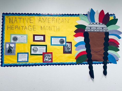 Native American Heritage Month Bulletin Board Ideas, National Native American Heritage Month, Native American Month Bulletin Board, Native American Bulletin Board Ideas, Native American Bulletin Board, Native American Heritage Month Display, Native American Heritage Month Bulletin, Thanksgiving Classroom Door, Heritage Month Bulletin Board