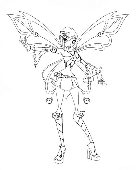 Girly Artwork, Bloom Winx Club, Disney Princess Drawings, Fairy Coloring Pages, Fairy Tattoo, Fairy Coloring, Club Color, Coloring Pages For Girls, Bullet Journal Doodles