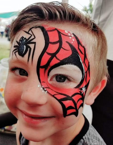 Pin by Kayla Passaro on Smudges | Face painting designs, Face painting, Kids face paint Easy Face Painting Halloween, Halloween Face Paint Ideas, Spider Man Face Paint, Kids Halloween Face, Face Painting Halloween Kids, Easter Face Paint, Easy Face Painting, Superhero Face Painting, Easy Halloween Face Painting