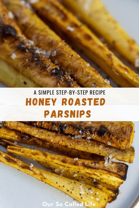 Honey Roasted Parsnips Recipe | Simple Recipes at Home Parsnips Recipe Roasted, Cooking Parsnips, How To Cook Parsnips, Roast Parsnips, Parsnips Recipe, Honey Parsnips, Side Vegetables, Honey Roasted Parsnips, Carrot And Parsnip Soup