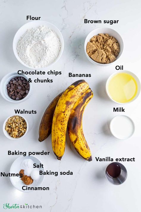 Healthy Eggless Banana Bread, Egg Less Banana Bread, Eggless Banana Bread Muffins, No Eggs Banana Bread, Chocolate Chip Banana Bread No Eggs, Banana Bread With No Eggs, Easy Banana Bread No Egg, No Egg Banana Bread Recipe, Banana Bread Recipe Egg Free