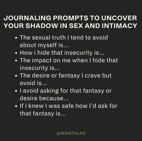 Journal Prompts For Intimacy, Journal Prompts For Sexuality, Shadow Therapy, Healthy Journaling, Lillith Goddess, Shadow Work Spiritual, Journal Guide, Journal Questions, Healing Journaling