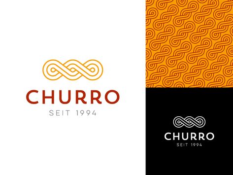 Churro logo design Pastry Images, Churreria Ideas, Logo Produk, Catering Inspiration, Pastries Images, Negative Space Logos, Logo Desing, Henna Art Designs, Led Projects