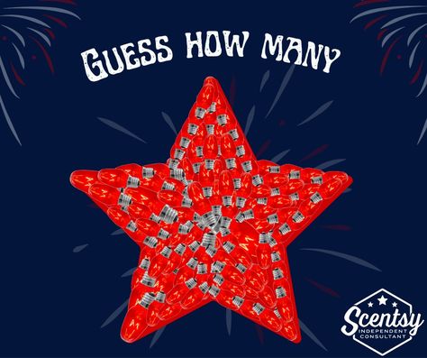 4th of July guessing game. Scentsy 4th Of July Games, Scentsy How Many Game, Scentsy 4th Of July, Scentsy Games, 4th Of July Games, Real Life Photos, Scentsy Consultant Ideas, Scentsy Ideas, Scentsy Independent Consultant