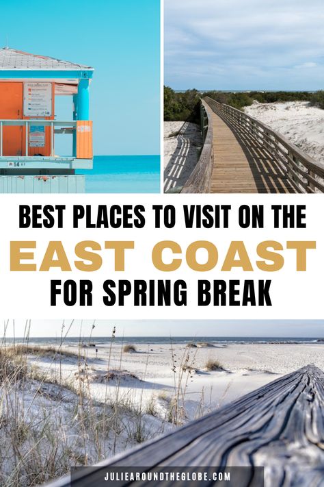 Plan the perfect family Spring Break with these top East Coast travel destinations! Discover the best East Coast beaches, scenic mountain getaways, and family-friendly attractions. From New England to sunny beach towns, find your ideal vacation spot. Spring Break Trips For Families, Spring Break Vacation Ideas, East Coast Vacation Ideas, Spring Break Destinations Families, East Coast Travel Destinations, Best East Coast Beaches, Affordable Beach Vacations, Best Spring Break Destinations, Spring Break Ideas