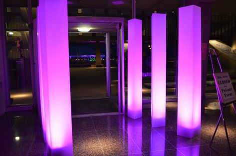 LED Lighted Pillars Corporate Event Design, Cool Floor Lamps, Modern Architecture House, Fluorescent Light, Floor Lights, Lava Lamp, Corporate Events, Modern Architecture, Event Design