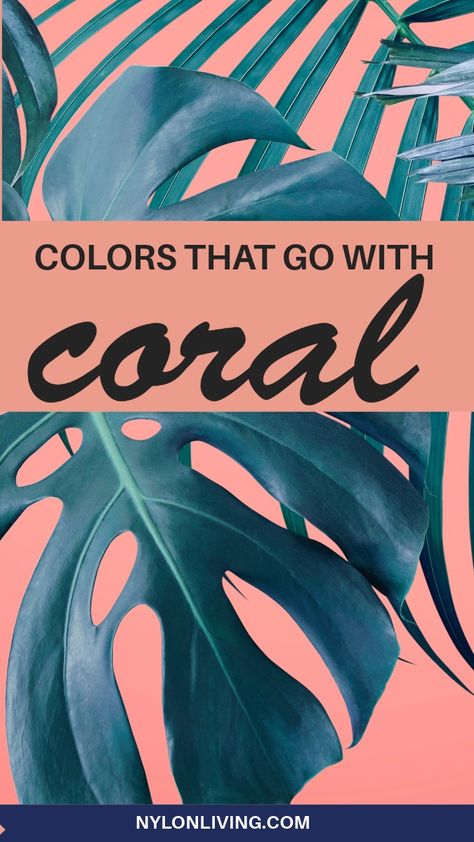 Looking for the best coral color combinations? The coral color aesthetic can be paired with neutrals, a coral color scheme e.g., coral and gray, but a coral color also work well with strong colors like in a coral and green color palette, or a coral and teal aesthetic or coral and navy blue palette. Coral And Purple Bedroom, What Colors Go With Coral, Colours That Go With Coral, Color Schemes With Coral, Sea Salt And Coral Bedroom, Coral Color Scheme, Peach And Blue Color Scheme, Coral Office Decor, Decorating With Coral