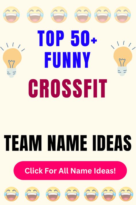 Check Out The Top 50+ Funny Crossfit Team Name Ideas. Click For All 200+ Crossfit Team Name Ideas! Crossfit Team Names Funny, Crossfit Team Names, Crossfit Couple, Derby Names, Workout Names, Kettlebell Kings, Crossfit Humor, Quad Squad, Demolition Derby