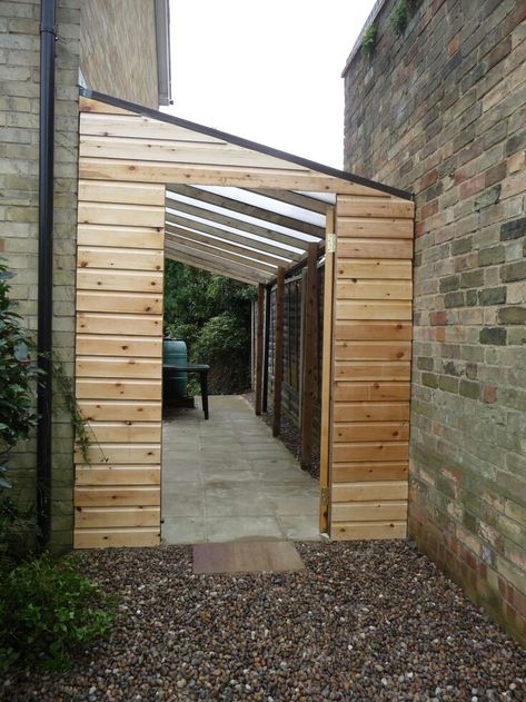 Walk through shed?? Curved Pergola, Lean To Shed, Timber Buildings, Diy Shed Plans, Storage Shed Plans, Backyard Shed, Bike Shed, Boot Room, Diy Shed