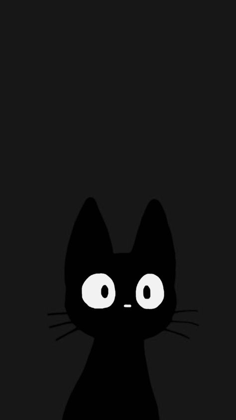 Studio Ghibli Cat Wallpaper, Black Cat Cartoon Wallpaper, Cat Phone Wallpaper, Desain Buklet, Bow Wallpaper, Ghibli Artwork, Soft Wallpaper, Studio Ghibli Art, A Black Cat