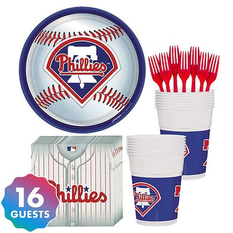 MLB Philadelphia Phillies Party Supplies | Party City Phillies Birthday Party, Phillies Birthday Party Ideas, Phillies Themed Birthday Party, Philly Themed Party, Philadelphia Themed Party, Phillies Party, Phillies Baseball Party, Baseball 1st Birthday Party Boys One Piece & Sets, Baseball Themed Birthday Party Amazon.com