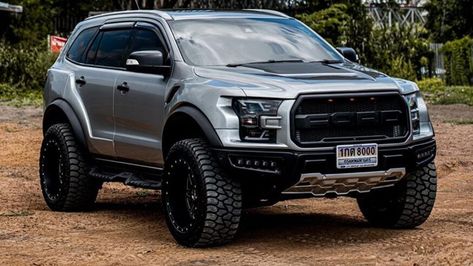 Here Is the Ford F-150 Raptor SUV That Ford Never Built Ford Ranger Raptor Modified, Ford F 150 Raptor, Ford F150 Raptor Black, 2022 Ford Raptor, Ford Endeavour, Ford Raptor 2017, Ford Ranger Pickup, Mobil Off Road, Ford F150 Raptor