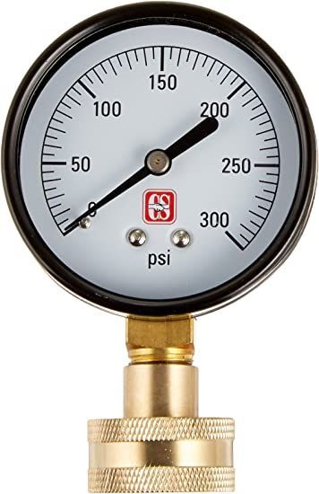 Eastman 45169 Water Pressure Test Gauge, 2-1/2 inch Face, 300 PSI Pressure Washer Accessories, Relief Valve, Pressure Gauge, Water Pressure, Air Pressure, Pressure Washer, Water Supply, Lawn Garden, Sea Shells