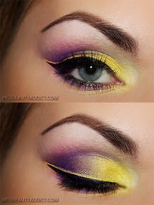 www.missbeautyaddict.com bright pink and yellow eyeshadow #Makeup Basic Makeup Tutorial, Amazing Wedding Makeup, Yellow Eye Makeup, Make Carnaval, Makeup Looks For Green Eyes, Yellow Makeup, Yellow Eyeshadow, Wedding Makeup For Brown Eyes, Purple Eye Makeup