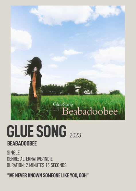 Glue Song Poster, Polaroid Poster Music, Glue Song Beabadoobee, Songs Polaroid, Minimalistic Polaroid Poster, Music Polaroid, Song Polaroid, Glue Song, Frame Polaroid