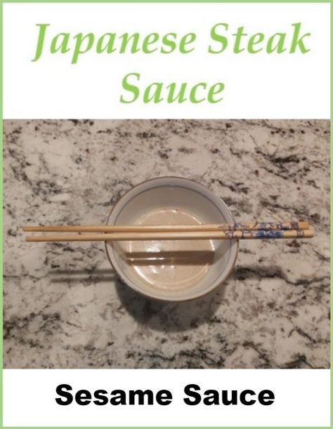 This Japanese Steak Sauce / Sesame Sauce tastes just like the yummy steak sauce served in Japanese restaurants. Tastes great as a dip for your chicken, steak or prawns, and vegetables, as well as served over rice. 4X6 Recipe Card provided. #sesame #sauce #steak #recipe #japanese #dip Sesame Steak Sauce Recipe, Asian Steak Sauce, Japanese Village Steak Sauce, Japanese Steak Sauce, Sesame Steak Sauce, Japanese Steak Sauce Recipe, Rice With Steak, Creamy Steak Sauce, Fancy Cooking