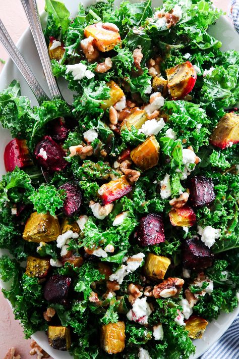 Chop Salads, Kale And Goat Cheese, Beet Goat Cheese Salad, Simple Balsamic Vinaigrette, Salad With Goat Cheese, Beet And Goat Cheese, Beet Salad Recipes, Roasted Beet Salad, Goat Cheese Recipes