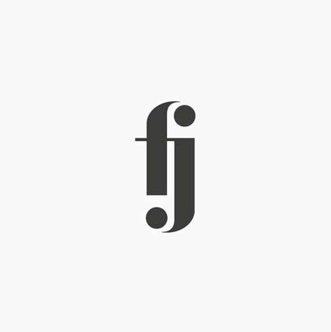 FJ logo Fashion Logo Typography, Magazine Typography, Fashion Logo Design Inspiration, Typographie Logo, Logo Board, Minimalist Logos, Creative Magazine, Design Symbols, Lettermark Logos