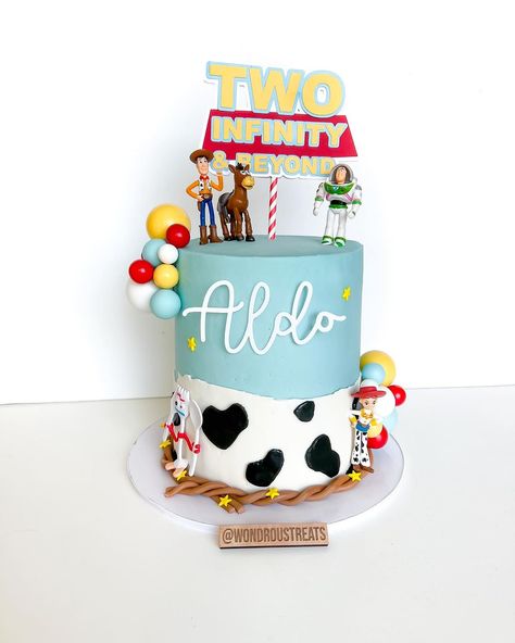 ⭐️Aldo’s Toy Story Cake 🐴 #toystory#toystorycake#cake#birthday#twoinfinityandbeyond #lasvegascakes#lasvegas | Instagram Toys Story Theme Birthday, Toy Story Woody Cake, Toys Story First Birthday, You Story Cake, You Story Dessert Table, Toy Story Themed Birthday Cake, Twin Toy Story Birthday, 2 Infinity And Beyond Birthday Party Cake, Toy Story 1st Birthday Cake