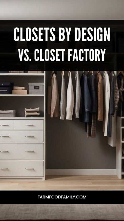 Closets by Design vs Closet Factory: Which Builds the Best Custom Closet? 3 Closet Factory Closets, Customized Closet, Closets By Design, Master Closets, Closet World, Closet Factory, Reach In Closet, No Closet Solutions, Closet Office