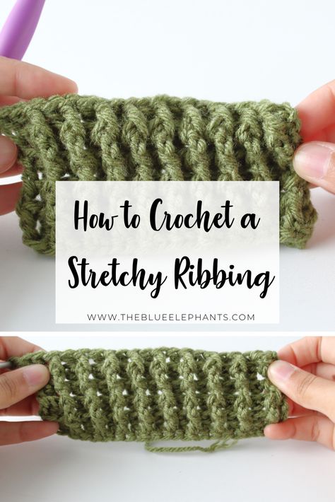 Are your hats too tight? FIx it with this stretchy crochet ribbing and the free Ultimate Guide to Sizing Hats! Perfect fitting beanies every time! Crochet Ribbing, Stretchy Crochet, Ribbed Crochet, Poncho Crochet, Crochet Motifs, Crochet Instructions, Crochet Stitches Tutorial, Crochet Stitches Patterns, Tunisian Crochet