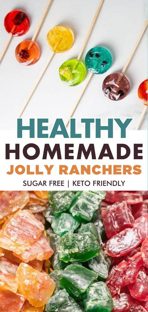 Clean Candy Recipes, Healthy Sucker Recipe, Homemade Sour Candy Recipes, Soft Candy Recipes, How To Make Healthy Candy, Low Calorie Candy Recipe, Homemade Suckers Recipes, Gum Drop Candy Recipe, Sugar Free Hard Candy Recipes