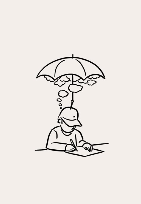 Simple Life Illustration, Minimal Cartoon Drawings, Letting Go Illustration Simple, Matt Blease Illustrations, Simple Brain Illustration, Matt Blease, Illustration Line Art, Brain Storm, Life Worth Living