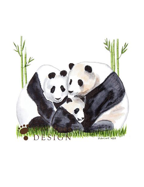 Panda nursery art asian art jungle nursery by TinyToesDesign, $24.00 Panda Bear Art, Panda Wall Art, Wall Art Baby Room, Panda Nursery, Bear Sketch, Panda Family, Panda Drawing, Jungle Nursery, Panda Bears