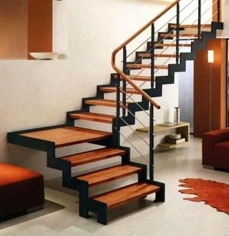 Fall Dining Room Table, Staircase Design Modern, Fall Dining Room, Staircase Railing Design, Tiny House Stairs, Stairs Design Interior, Stairs In Living Room, Stairway Design, Stairs Design Modern