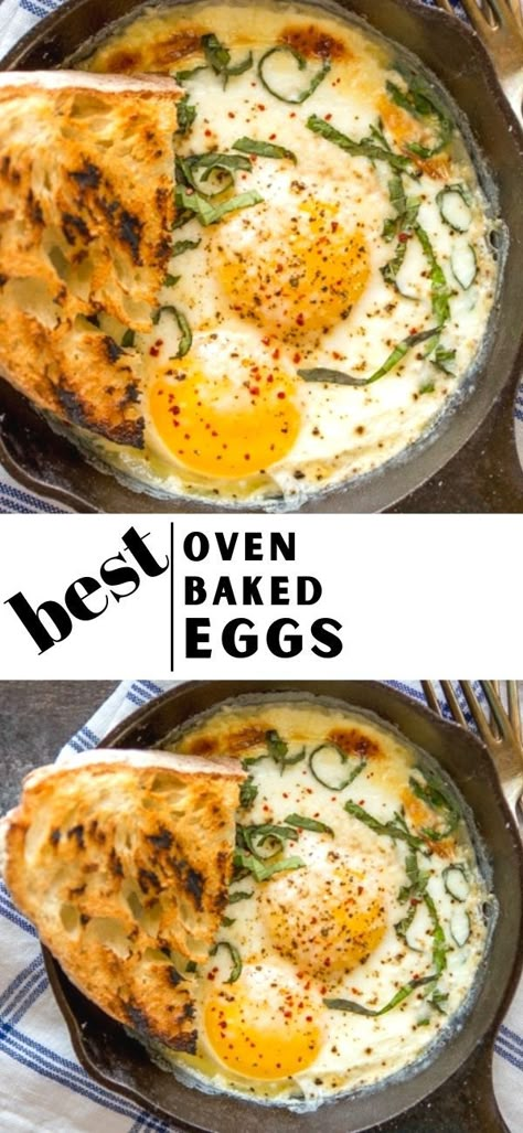 Eggs Different Ways, Coquette Recipes, Family Breakfast Ideas, Brunch Egg Dishes, Microwave Toaster Oven, Eggs In The Oven, Oven Baked Eggs, French Eggs, Microwave Toaster