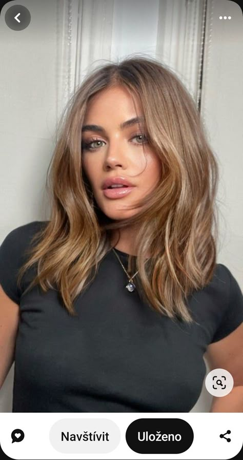 Bronde 2024 Hair, Level 6/7 Hair Color, Lob Extensions Before And After, Honey Almond Hair Color, Lob Haircut Dark Blonde, Gloss On Brown Hair Before And After, Easy To Maintain Highlights, Sunkissed Hair Brunette With Money Piece, Fall 2024 Hair Trends Medium