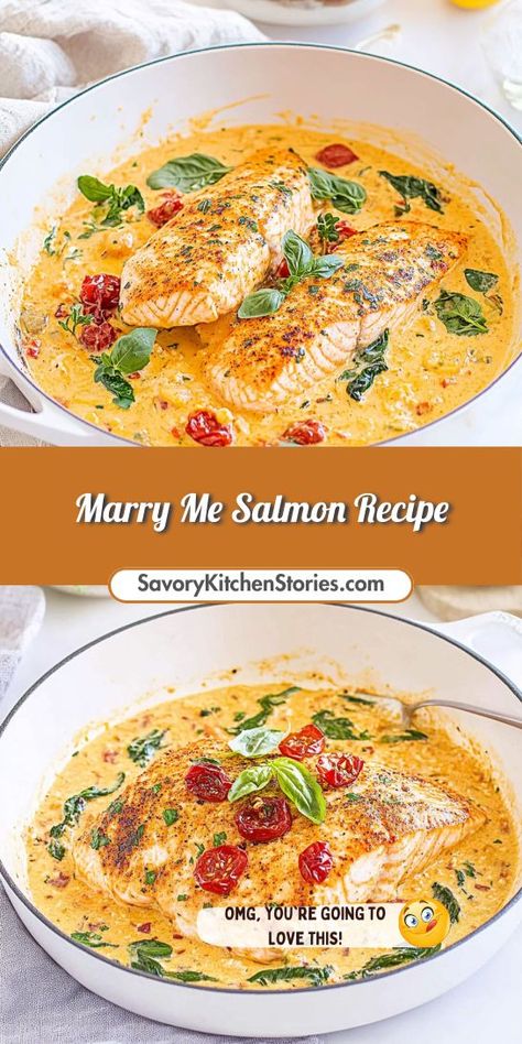 Searching for the ultimate dish to make your dinner unforgettable? The Marry Me Salmon Recipe brings together fresh ingredients for a delectable seafood experience. Save this recipe for a romantic dinner that will leave everyone asking for seconds! Seafood Dinner Ideas, Creamed Onions, Romantic Dinner For Two, Winner Winner, Kitchen Stories, Salmon Recipe, Sun Dried Tomatoes, Seafood Dinner, Romantic Dinner