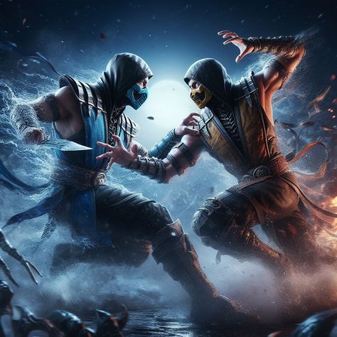 Sub Zero And Scorpion, Scorpion And Sub Zero, Scorpion Mk, Lin Kuei, Majin Boo, Snake Wallpaper, Sun Zero, Zero Wallpaper, Human Body Parts