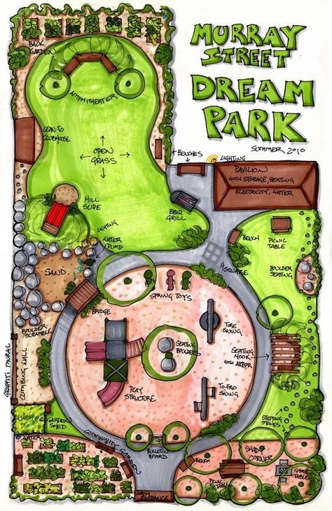 Acton Academy, Waterfront Design, Playgrounds Architecture, Neighborhood Park, Landscape Architecture Diagram, Park Project, Play Garden, Landscape Architecture Drawing, Urban Landscape Design