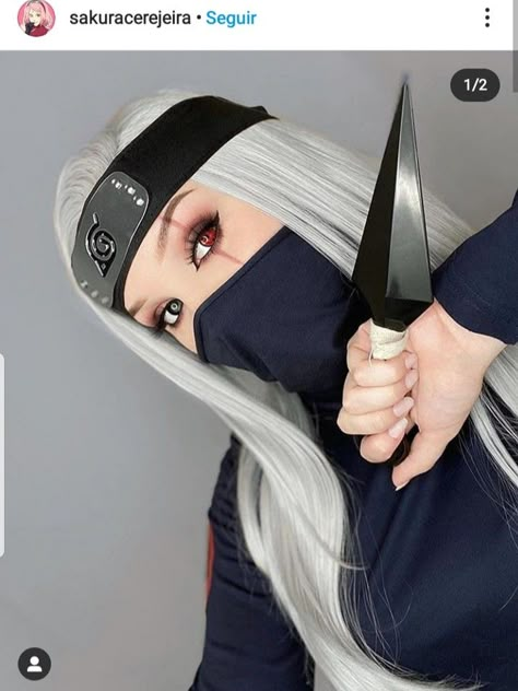 Naruto Cosplay Female, Fashion Costume Ideas, Kakashi Cosplay, Horror Halloween Costumes, Anime Cosplay Makeup, Halloween Coustumes, Anime Makeup, Cosplay Naruto, Cosplay Inspo