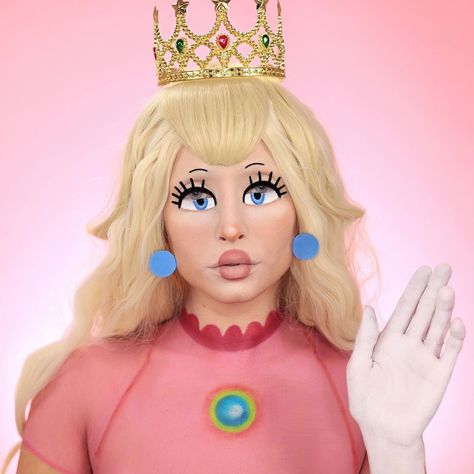 Products For Makeup, Princess Peach Halloween, Cartoon Makeup, Bald Cap, Tiktok Famous, Makeup Advice, Character Makeup, Makeup Removal, Youtube Makeup