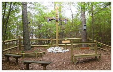 Outdoor Worship Space Church Garden Ideas, Outdoor Prayer Space, Prayer Garden Ideas Church, Outdoor Worship Space, Yard Art Christian, Outdoor Stations Of The Cross Garden, Outdoor Worship, Backyard Chapel, Outdoor Chapel