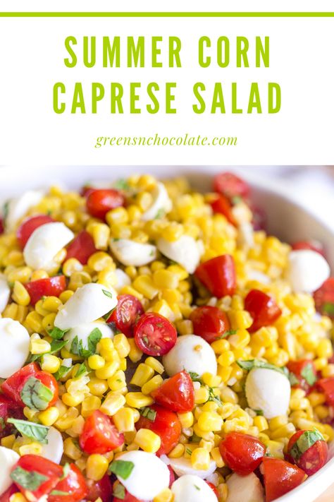 Lime Cilantro Dressing, Party Salad, Corn Recipes Side Dishes, Easy Summer Side Dishes, Fresh Corn Salad, Corn Avocado, Caprese Salad Recipe, Grilled Corn Salad, Salad Summer